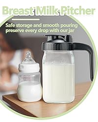 32oz Glass Pitcher with Lid & V-shaped Pour Spout