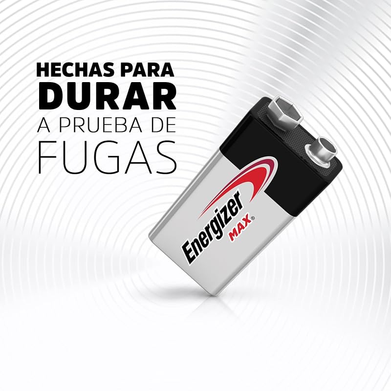 Max - Bateria Alcalina de 9V (Pack de 3) - Baterias de 9 Volts