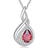 AINFQY Infinity Teardrop Pendant Necklace for Women Infinity Necklace 925 Sterling Silver