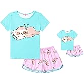 CHILDRENSTAR Matching Girls&Dolls Pajamas Summer Pjs Set Short Sleeve Sleepwear