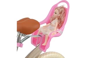 EIRONA Doll Bike Seat for Girls, Bicycle Doll Chair for 12 14 16 18 20 Inch Bike, American Girl Kids Children Bike Accessories for Doll, Pink