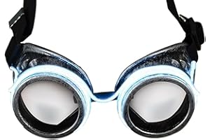 S SANGLE SOPFFY LED Steampunk Goggles,Steampunk Glasses Glow in the Dark, Vintage Goggles Halloween Costume Accessory