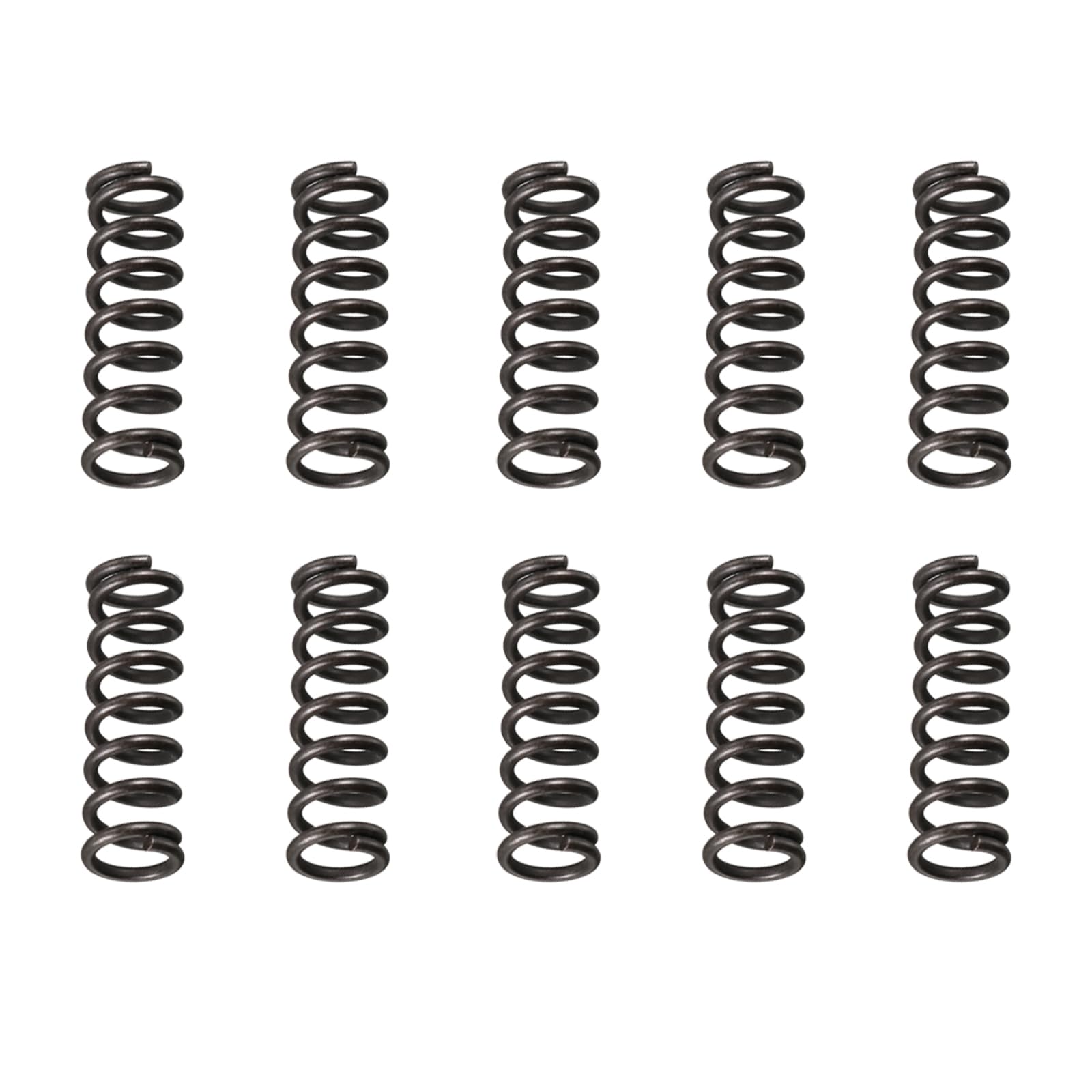 DTGN 1.2x8x25mm(DxODxL) Compression Spring - 10Pack - Good for Machinery - Spring Steel Extension Spring - Black
