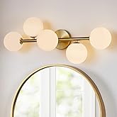 5 Light Bathroom Vanity Light,Gold Bath Room Light Fixtures Over Mirror,Modern Vanity Lights for Bath Room,Makeup Lights for 
