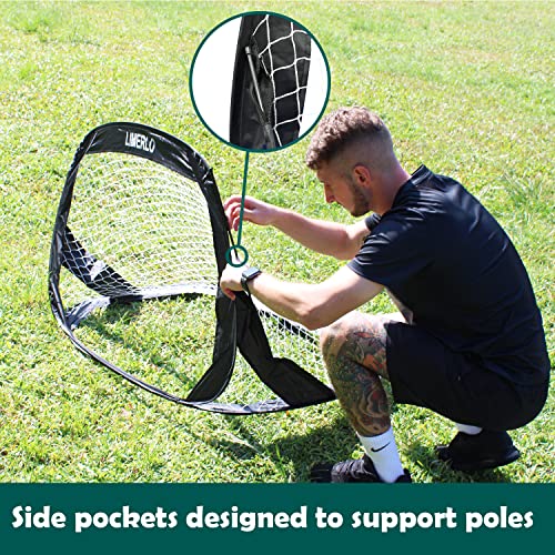 limerlo Portable Pop Up Soccer Goals Kids Soccer Net Foldable