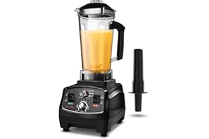 WantJoin Professional Blender, Countertop Blender,Blender for kitchen Max 1800W High Power Home and Commercial Blender with Timer, Smoothie Maker 2200ml for Crushing Ice, Frozen Dessert, Soup,fish