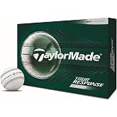 TaylorMade Tour Response Golf Balls, Enhanced 360&deg; ClearPath Alignment, Speed Wrapped Core for Distance and Feel, Pack of 12