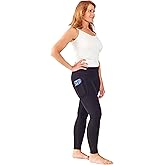Maggie's Organic Black Out Ankle Leggings - Super Soft Cotton Spandex Leggings with Pockets