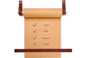 RETAINBRE Kraft Paper Dispenser 12" Wall Mounted Butcher Paper Roll Holder Paper Roll Dispenser Includes 30meter Kraft Paper Roll for Wall Decor, Artwork, to-Do Lists,Menu,Grocery Lists