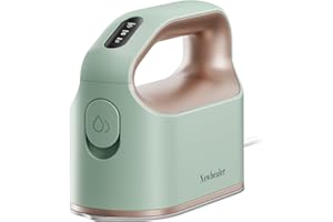 Newbealer Smart Steam Iron for Clothes - 1200W Professional-Grade Turbocharged 3 Steam & 3 Dry Heat Modes, 45s Heat-Up, 6oz Tank, Auto-Off, Nonstick Ceramic Soleplate (120V Only)