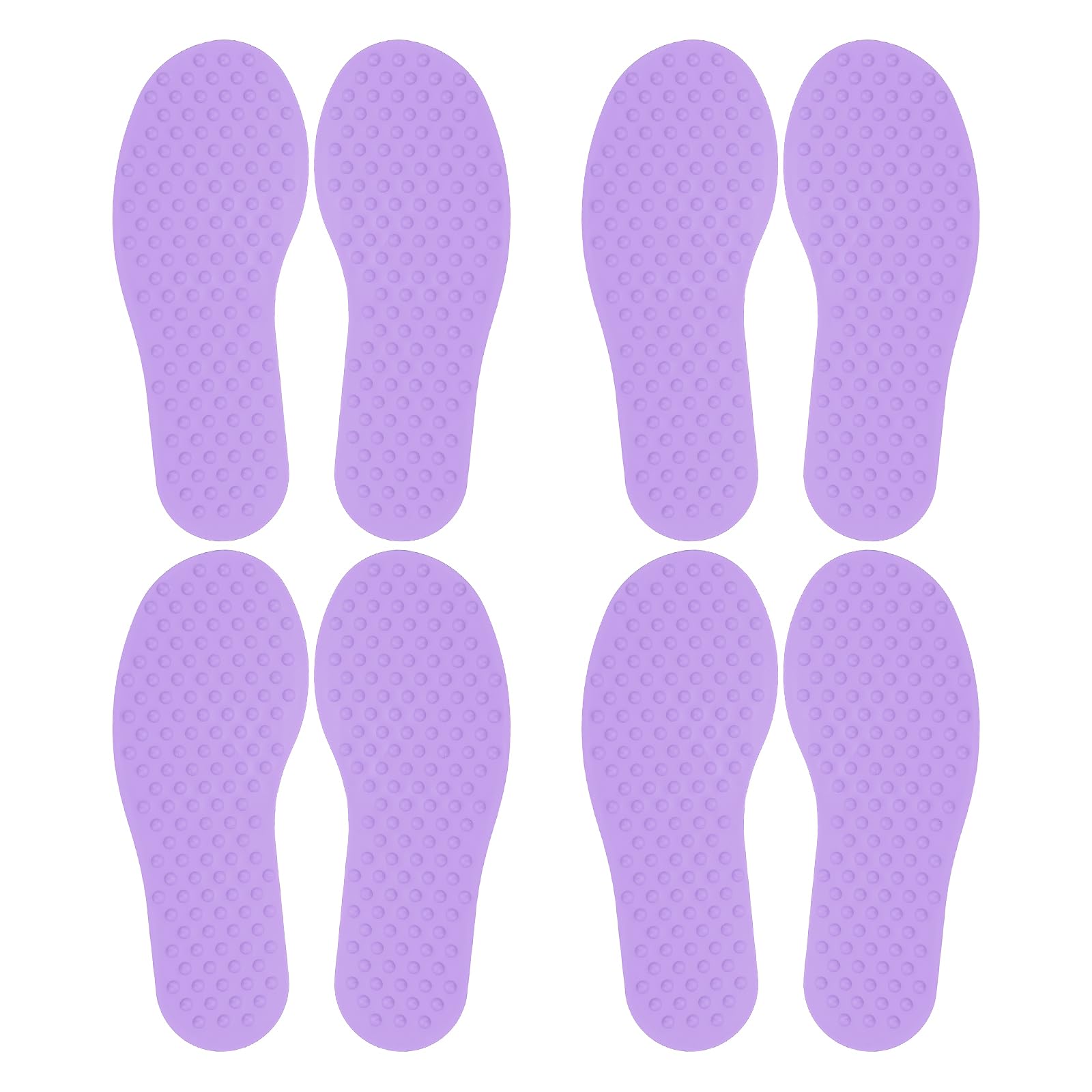 PATIKIL Feet Markers for Classroom, 4 Pairs Plastic Floor Foot Shaped Non Slip Spots Carpet Markers for Education Preschool Children Teacher Supplies, Purple