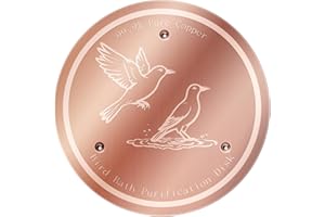 Bird Bath Copper Disk, 99.99% Pure Copper Bird Bath Cleaner, Triple-Point Support, All-Season Water Cleaber for Outdoor Bird 