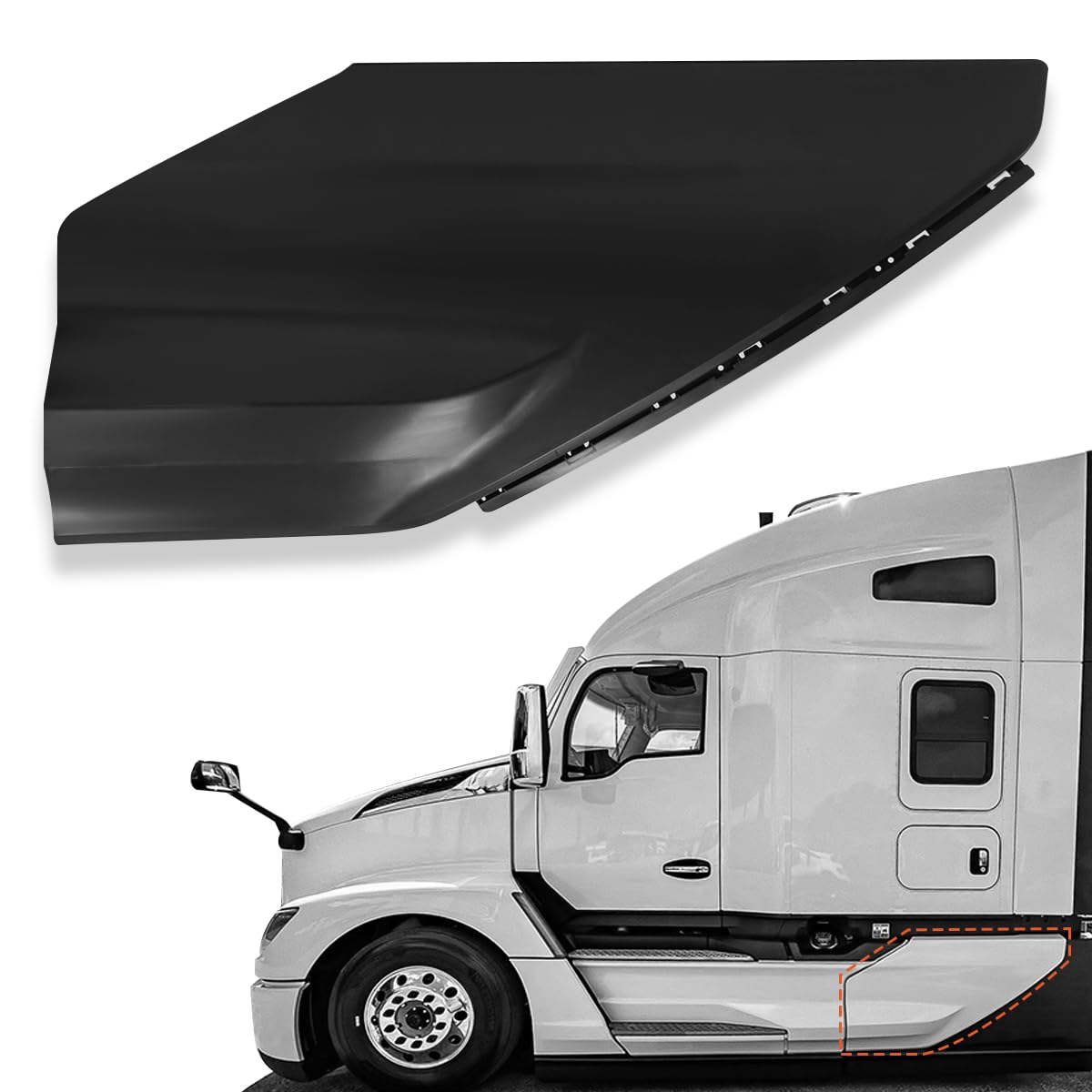 Photo 1 of Sterlix Rear Side Fairing Panels for Kenworth T680 Next Generation 2022+ (Center Skin) OE Replacement Left Driver Side Fairing Skirt Panel for T680 Next GEN Accessories