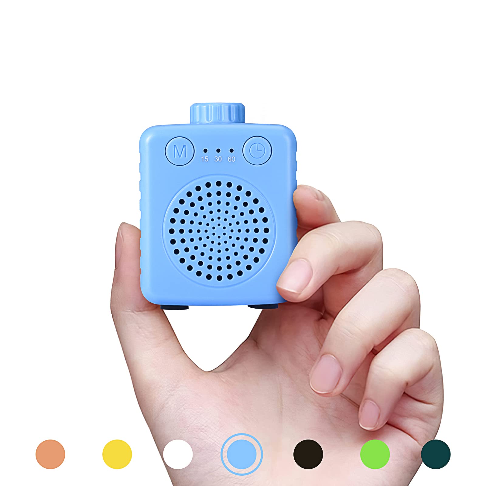 Portable White Noise Machine Baby, FANSBEN 13 Soothing Sounds Therapy Super Mini Sleep Sound Machine for Sleeping Babies Adults with Adjustable Volume for Home Office Travel, Blue