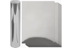 8.5 x 11 Silver Cardstock Paper, Goefun 60 Sheets Metallic Reflective Cardstock Foil Paper for Crafting Scrapbooks Greeting C