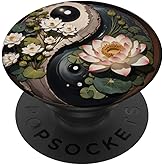 Lotus Flower Pond Yin Yang PopSockets Adhesive PopGrip