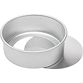 Ateco Aluminum Cake Pan with Removable Bottom, Round, 8 by 3-Inch, Silver