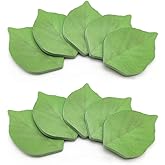 Creative Leaf Sticky Notes, 500 Sheets, 10 Pack, Green Memo Pads Funny Post It Notes Paper Sticky Note Writing Pads for Office School Supplies Classroom Wall/Photo Wall Decoration