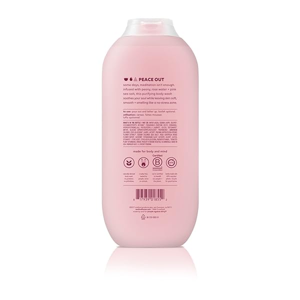 METHOD BODY WASH, PURE PEACE, PARABEN AND PHTHALATE FREE, 18 OZ (PACK OF 1)
