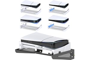 Kosker PS5 Wall Mount Kit Horizontal - Shelf for Disc & Digital, Accessories Base Stand, Upgraded Floating Mount with Stable 