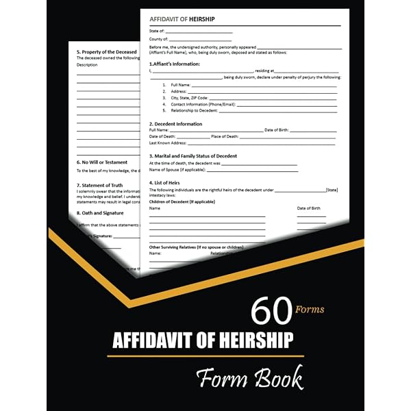 Blank Affidavit Of Heirship Form