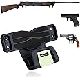 Adoreal Magnetic Gun Holder with Safety Trigger Guard Protection, Gun Mount for Car, Vehicle, Truck, Walls, Desks, Gun Magnet for Pistols Revolver Shotgun Wall Mount Lock Luminous Sticker Design