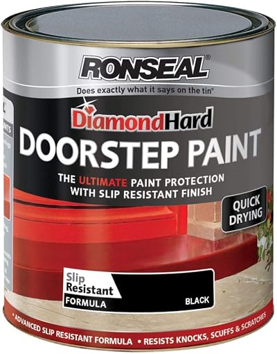 Ronseal Diamond Hard Doorstep Paint 750ml Black Hardwearing