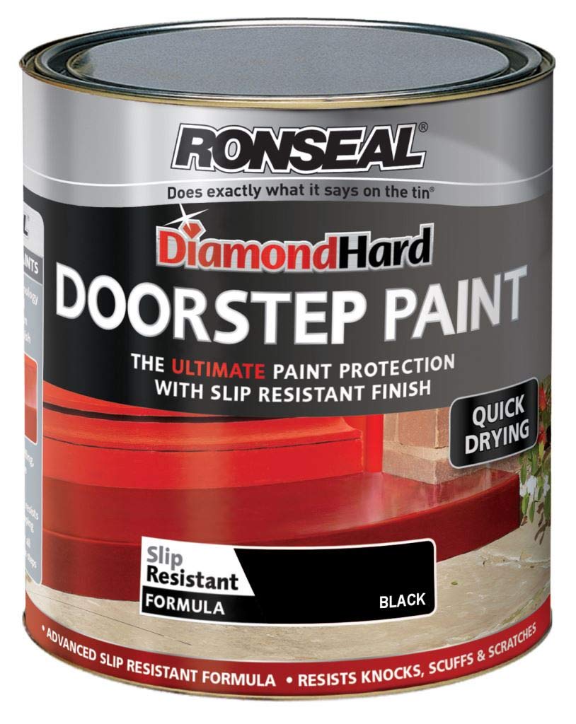 Ronseal DHDSPB750 750ml Diamond Hard Doorstep Paint - Black