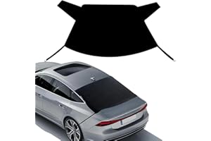 gunhunt 1 PC Car Windshield Rearview Mirror Snow Cover, 600D Vinyl Oxford Cloth Waterproof Anti-Freeze Warm Coverall, Multi-Function Automotive Accessories, for Most Cars, SUVs, Trucks (Black)
