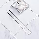 VEVOR 610mm Linear Shower Drain Tile Insert Brushed 304 Stainless Steel view 9