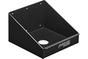 Extreme Max 5001.6128 Rag in a Box Wall-Mount Aluminum Dispenser Storage Rack Organizer for Enclosed Race Trailer, Shop, Garage, Storage - Black