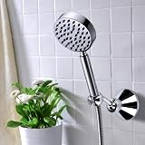 Queta Adjustable Copper Chrome Shower Head Holder 22.2mm Hole Wall Bracket view 7