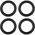 Fielect 5 Inch Speaker Rubber Edge Surround Rings Replacement Parts for Speaker Repair or DIY 4pcs