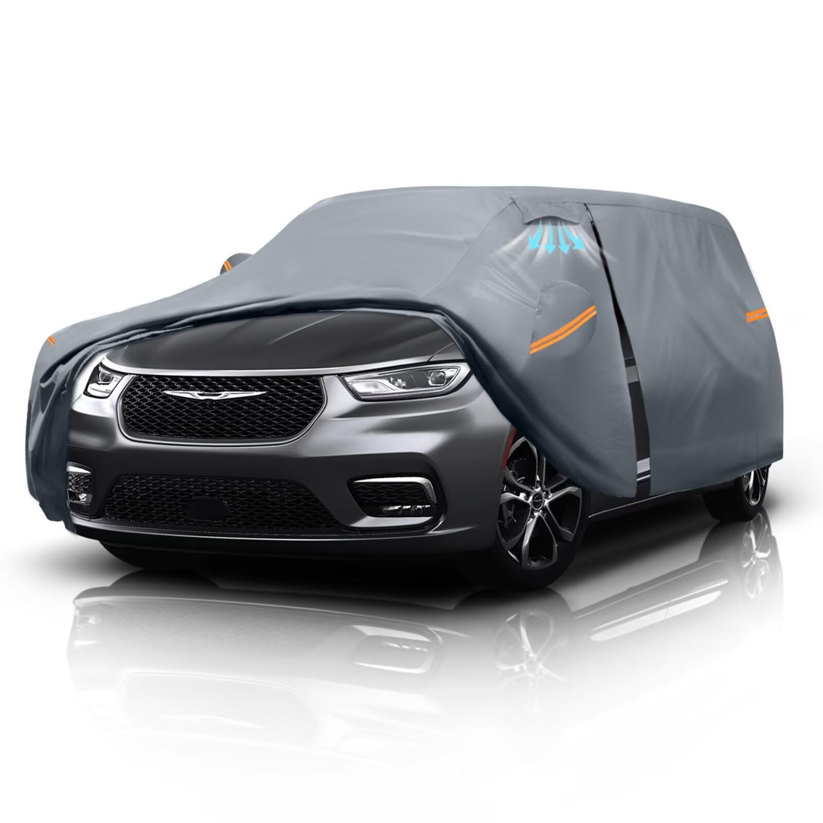 Photo 1 of Minivan Car Cover for Chrysler Pacifica 100% Waterproof All Weather, Heavy Duty Outdoor Full Exterior Covers Rain Sun Wind UV Protection.