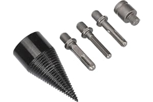 Wood Splitting Drill Screw Cone, Coating Easy to Install Firewood Log Splitter Drill Bit High Hardness Multifunctional Steel 