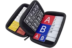 OPENMOON Filter Tags Suit 56pcs Tags per Suit|Chest Card,Fast Black Loop Tape with Sticky Back,Convenient Storage Pouch(Black)