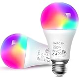 Smart Light Bulb, meross Smart WiFi LED Bulbs Works with Alexa, Google Home, Dimmable E26 Multicolor 2700K-6500K RGB, 810 Lum