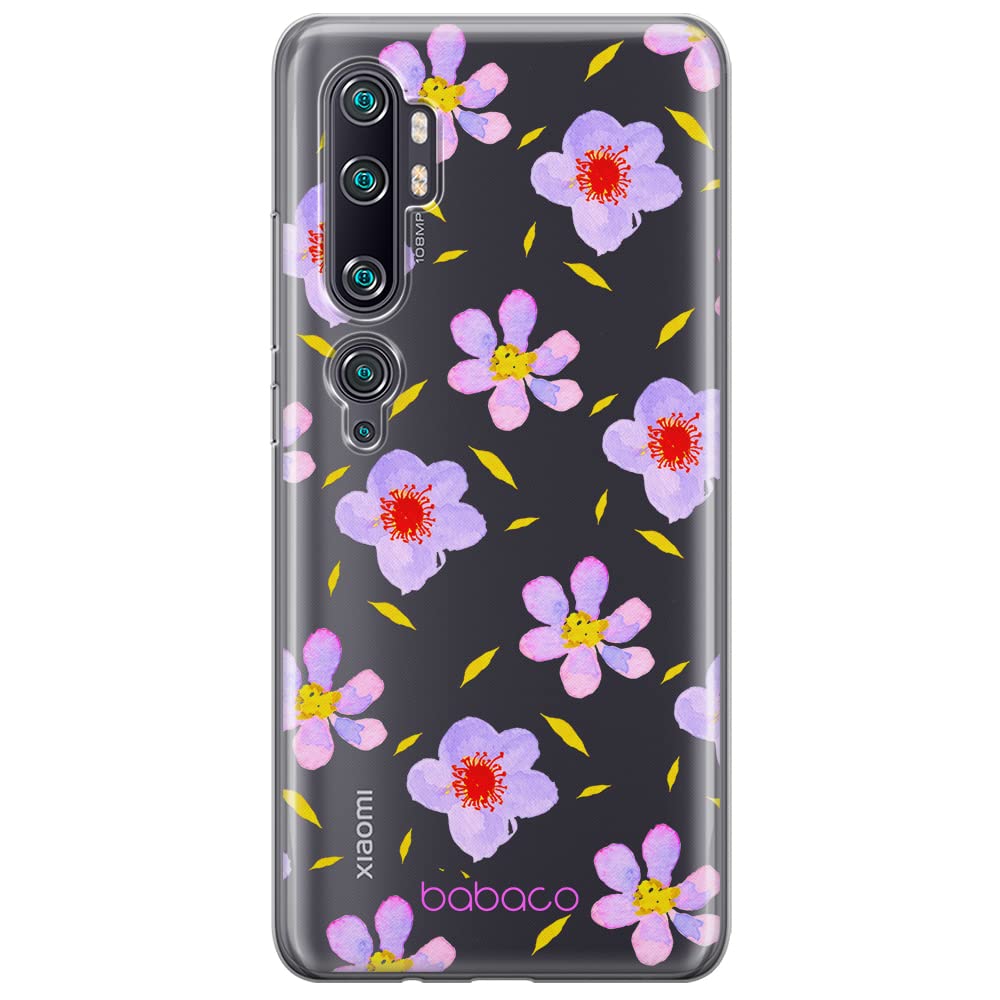 ERT GROUP mobile phone case for Xiaomi MI NOTE 10 / MI NOTE 10 PRO original and officially Licensed Babaco pattern Flowers 022 optimally adapted to the shape of the mobile phone, partially transparent