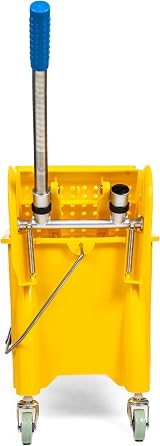 Curvaso 20L Industrial Mop Bucket Set Yellow Heavy Duty Commercial Floor view 3
