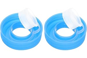 RUNROTOO Plastic Leakproof Water Bottle Lids for 4L/5L Water Jugs, Reusable Sealing Caps Easy Tightening