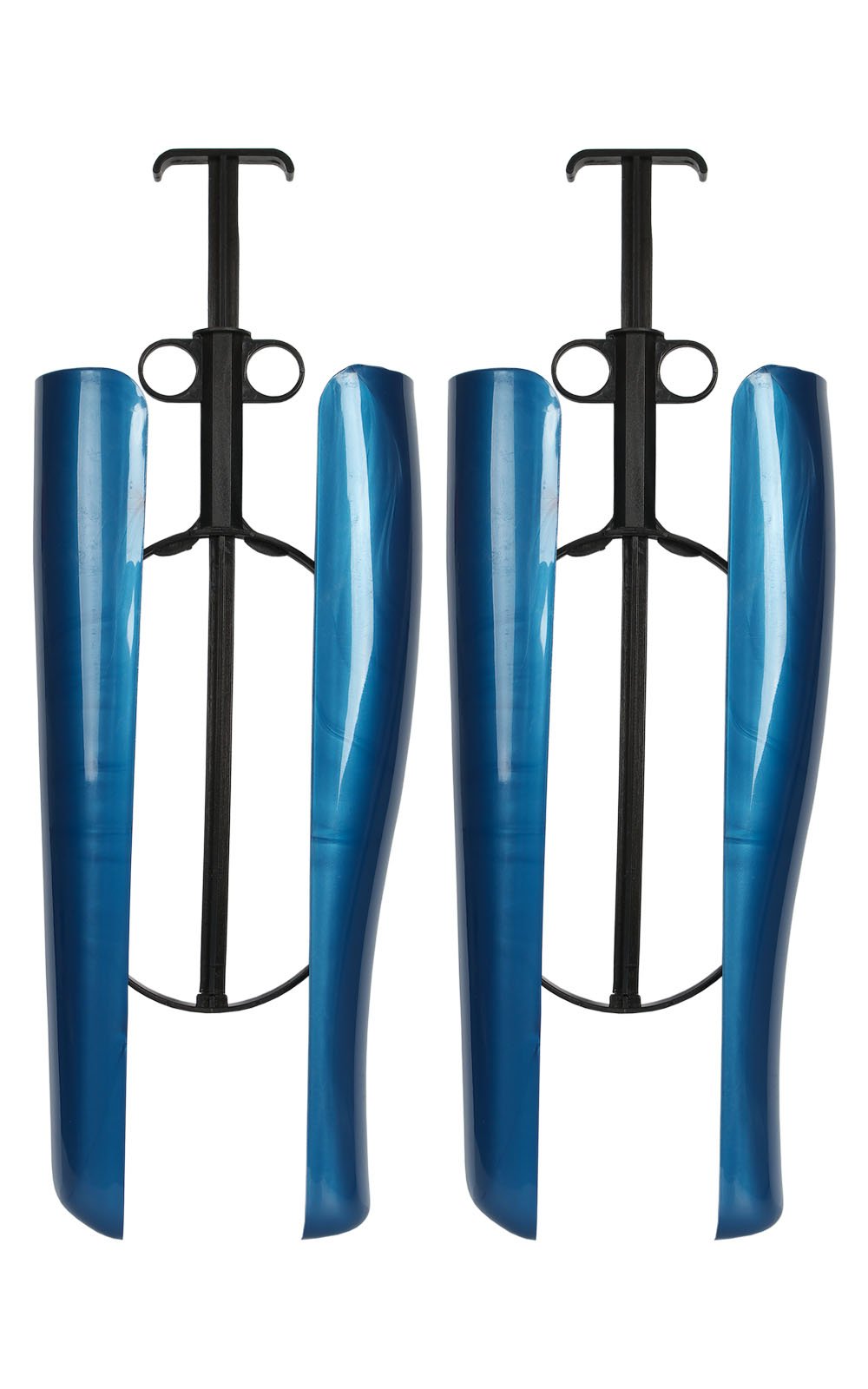 Kaps Automatic Boot Shaper Tree, 35 cm 14 inch, Plastic Springs Boot Trees, Blue, 1 Pair, Prevent Creasing, Made In Europe