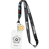 Magic The Gathering Mana Symbols ID Badge Holder Lanyard w/Rubber Planeswalker Pendant