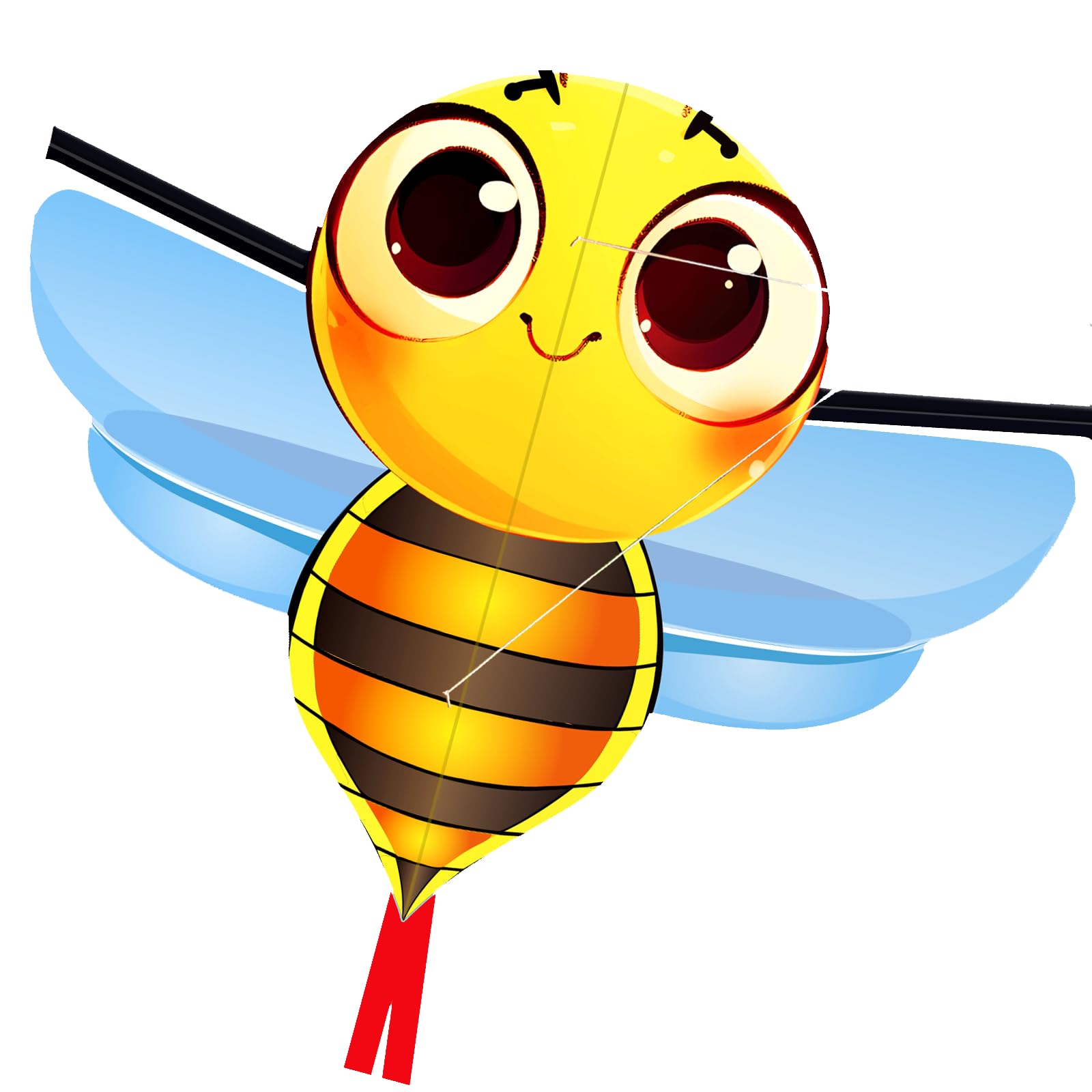 Touch the sky Animal Kite for Adults, Easy to Fly, Exquisite Fabrics and Unique Structure Design, Excellent Outdoor Games and Activity Toys, Suitable for Beginners. (Cartoon Bee)