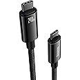 Baseus USB C Cable, 240W PD 5A Fast Charging USB C to USB C Charger Cable, Zine Alloy Nylon Braided Type C Cable for iPhone 16 15 Pro/Plus/Pro Max, MacBook, iPad Pro/Mini, Samsung S23/S22+ (6.6ft)