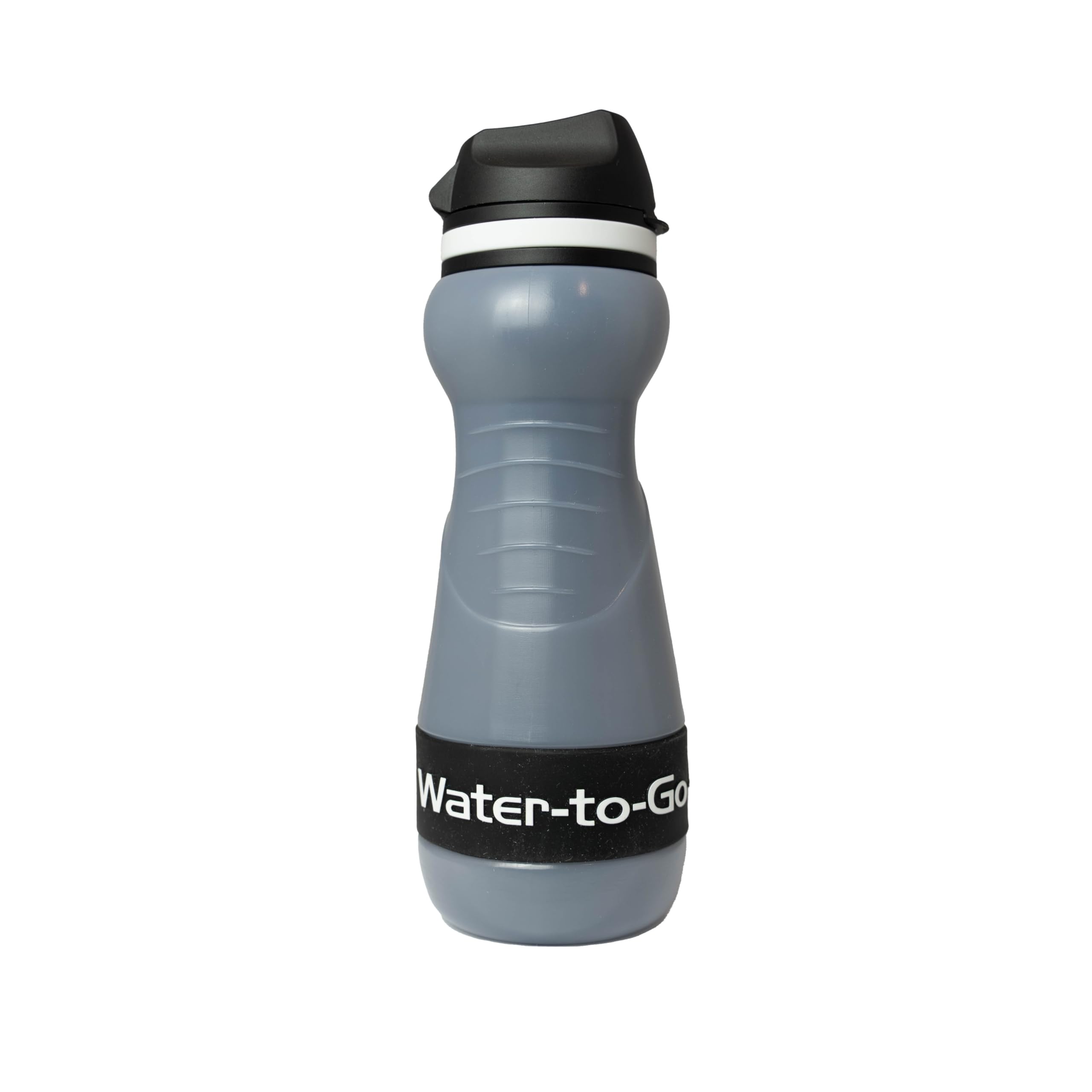 Water-to-Go Eco active 55 cls water purifier bottle; Filters viruses, bacteria, protozoa, cysts, chemicals & microplastics; Guaranteed Leakproof - For Travel, Outdoors, Fitness & Survival; (Black)