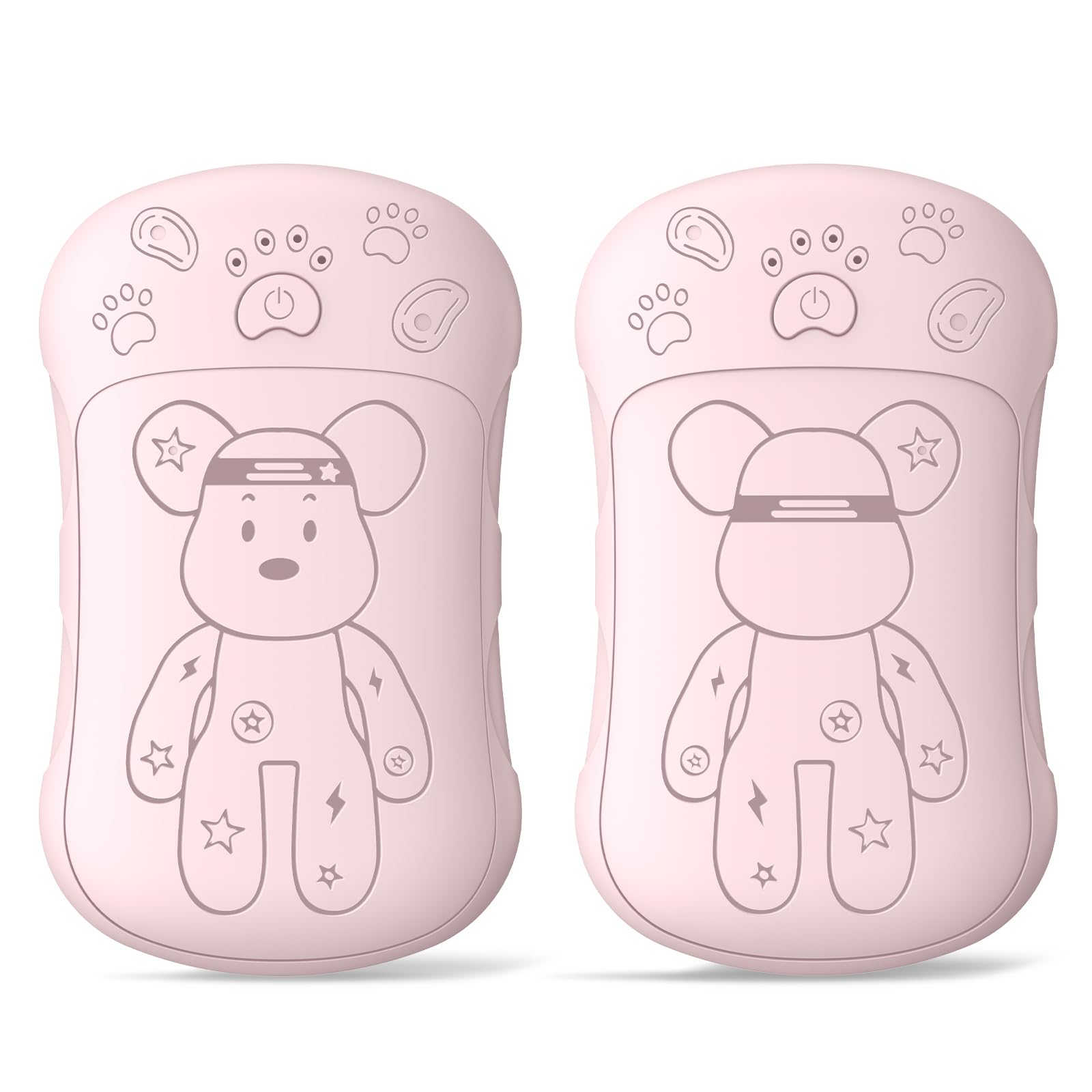 Pack of 2 Electric Hand Warmers Pocket Warmer Reusable 6000 mAh Rechargeable Pocket Oven Magnetic Hand Warmers Outdoor Camping Heating Gifts for Men Women Children