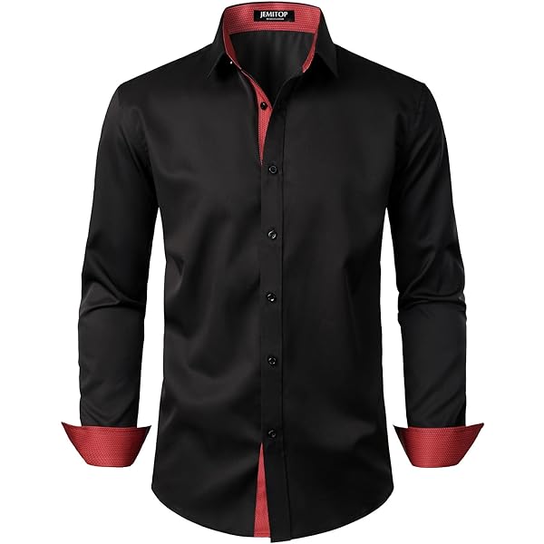 Amazon.com: Men's Fashion Black and White Stitching Shirt Classic Contrast  Shirt Casual Long Sleeve Button-Down Shirts (White,Medium) : Clothing,  Shoes & Jewelry