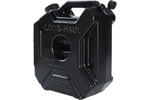 5L/1.3 Gallon Utility Jug Storage Cans Spare Emergency Backup Tanks with Mounting Bracket Filling Spout Black