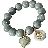 Heavens Tvcz Jade Bracelets Bangle Round Real Natural Green Gems Jewelry Healing Energy Women Charms Pendant Jade Love Heart Coin Lucky Money.