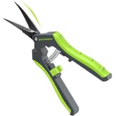 STAYGROW 6.5" Pruning Shears for Gardening, Sharp Plant Trimming Scissors | Gardening Snips for Precise Cuts, Stainless Steel Garden Scissors Bonsai Clippers Garden Shears (1-Pack Curved)